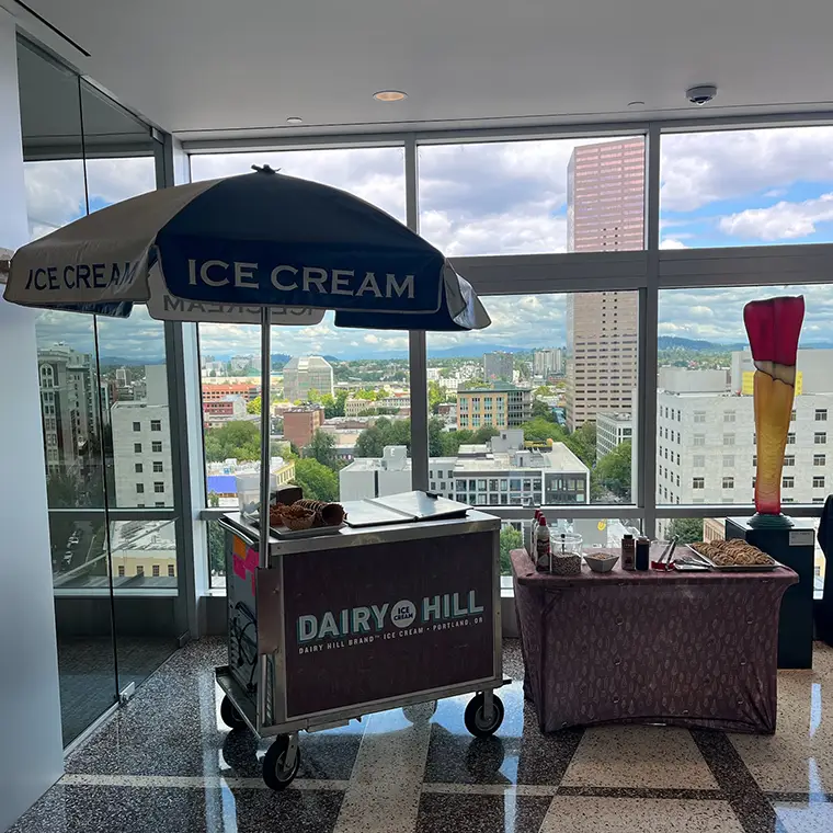 Ice cream cart at Diary Hill Ice Cream
